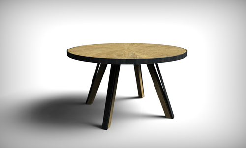 克萊爾拼接圓桌  |綠的建材|歐洲手工原木家具